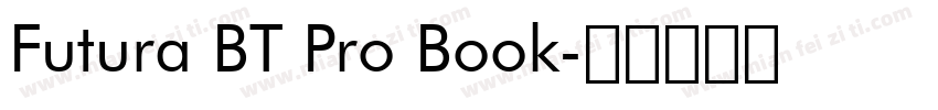 Futura BT Pro Book字体转换